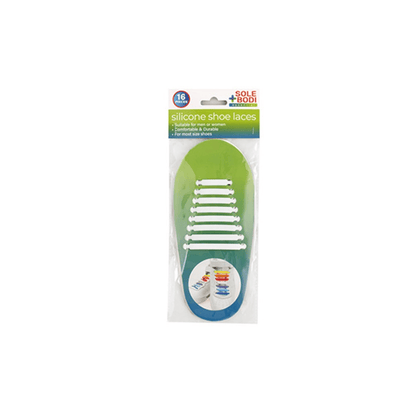 Sole Bodi Shoelaces 16pcs Unisex Easy No Tie Elastic Silicone Shoe Lace Adult Child Shoelaces