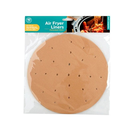 Spice Kitchen 40pk 23cm Round Steamer and Air Fryer Liner Mat Food-Grade