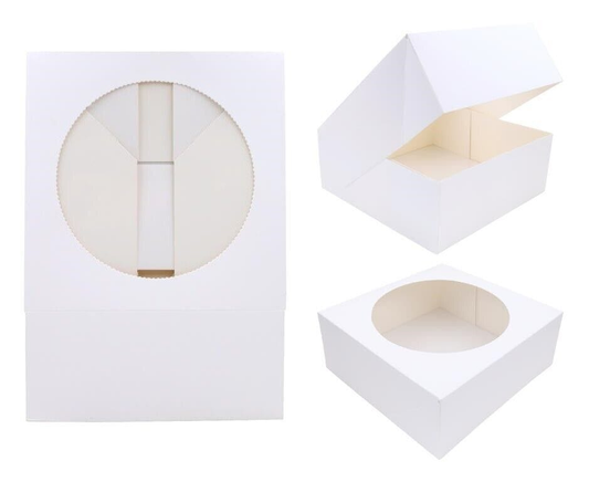 Spice Kitchen Cake box Cake Boxes Cupcake White Box With window Birthday Party Food Grade 9"