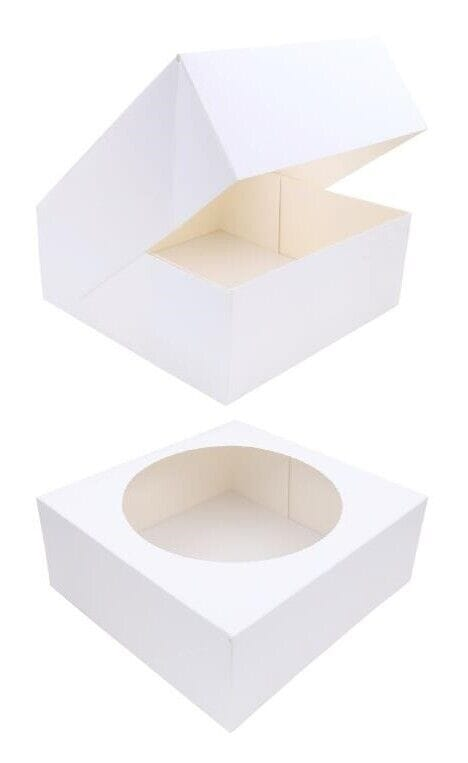 Spice Kitchen Cake box Cake Boxes Cupcake White Box With window Birthday Party Food Grade 9"