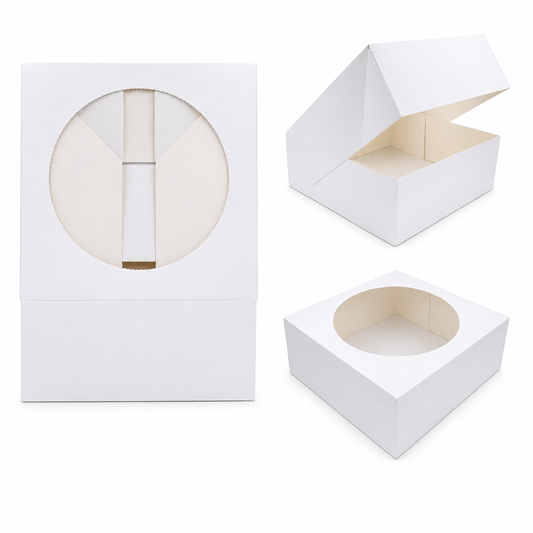 Spice Kitchen Cake box Cake Boxes Cupcake White Box With window Birthday Party Food Grade 9"