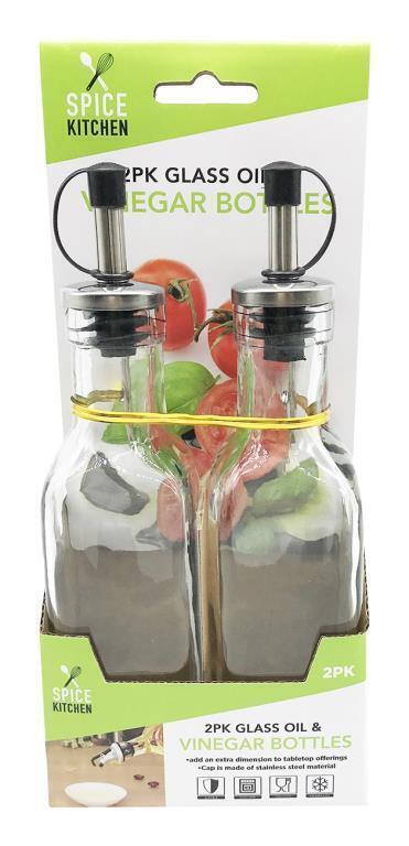Spice Kitchen Dispenser Olive Oil Pourer Glass Bottle Vinegar Dressing Drizzler Dispenser With Cap