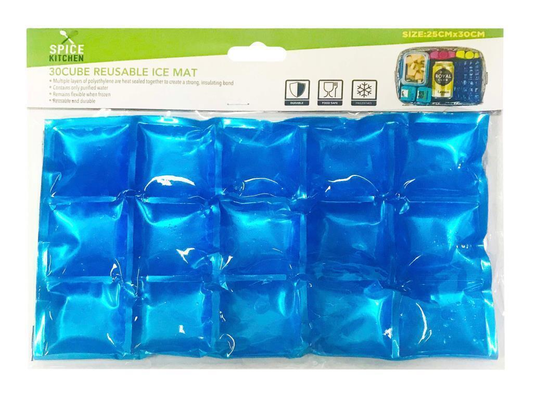 Spice Kitchen Ice mat 30x Reusable Ice Mat Cooling Cold Storage Cooler Flexible Food Picnic BBQ Party