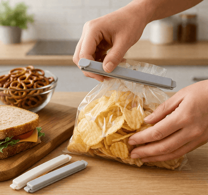 Spice Kitchen Sealing Clips 4 Pcs 20.5x1.5x1cm Reusable Bag Sealer Clips Food Storage Locks Kitchen Fresh