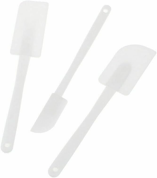 Spice Kitchen Spatulas 3Pk Spatulas White hard Baking Scrapers Nonstick Cookware Utensils Cake Spatula