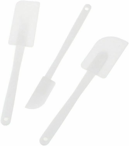 Spice Kitchen Spatulas 3Pk Spatulas White hard Baking Scrapers Nonstick Cookware Utensils Cake Spatula