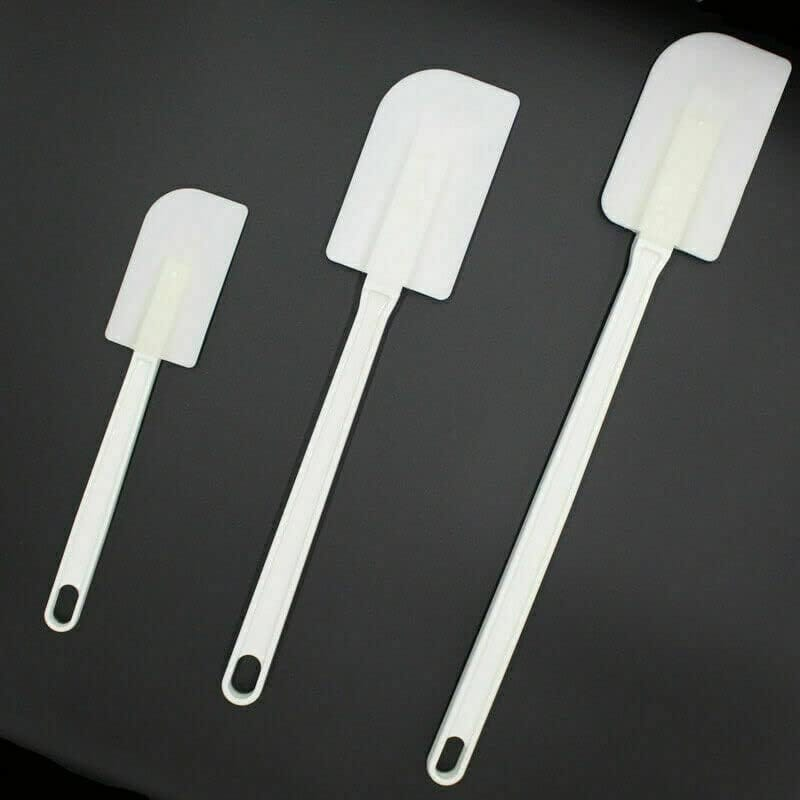 Spice Kitchen Spatulas 3Pk Spatulas White hard Baking Scrapers Nonstick Cookware Utensils Cake Spatula