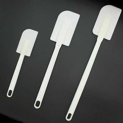 Spice Kitchen Spatulas 3Pk Spatulas White hard Baking Scrapers Nonstick Cookware Utensils Cake Spatula