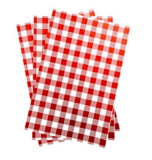 Spice sustainable 25PK 100% Gingham Tartan Series Oil Grease Proof Paper Food Sandwich Wrapping RD