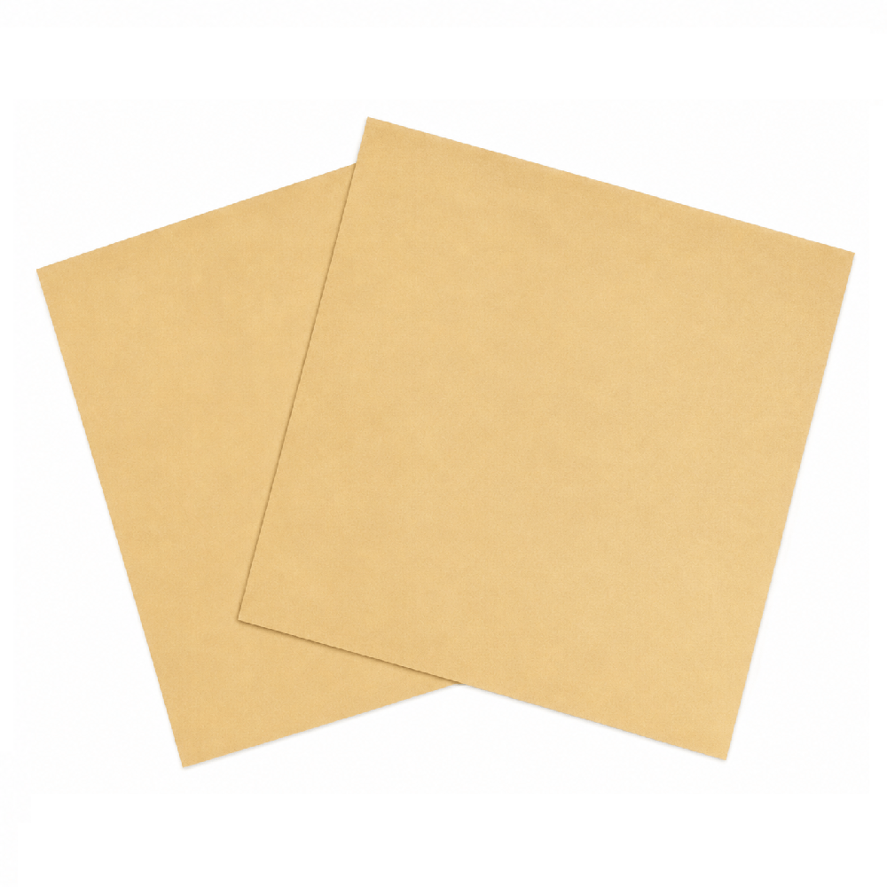 Spice sustainable 50 Pack Brown Oil Grease Proof Paper Food Eco Sandwich Wrapping Pastry 25x25cm