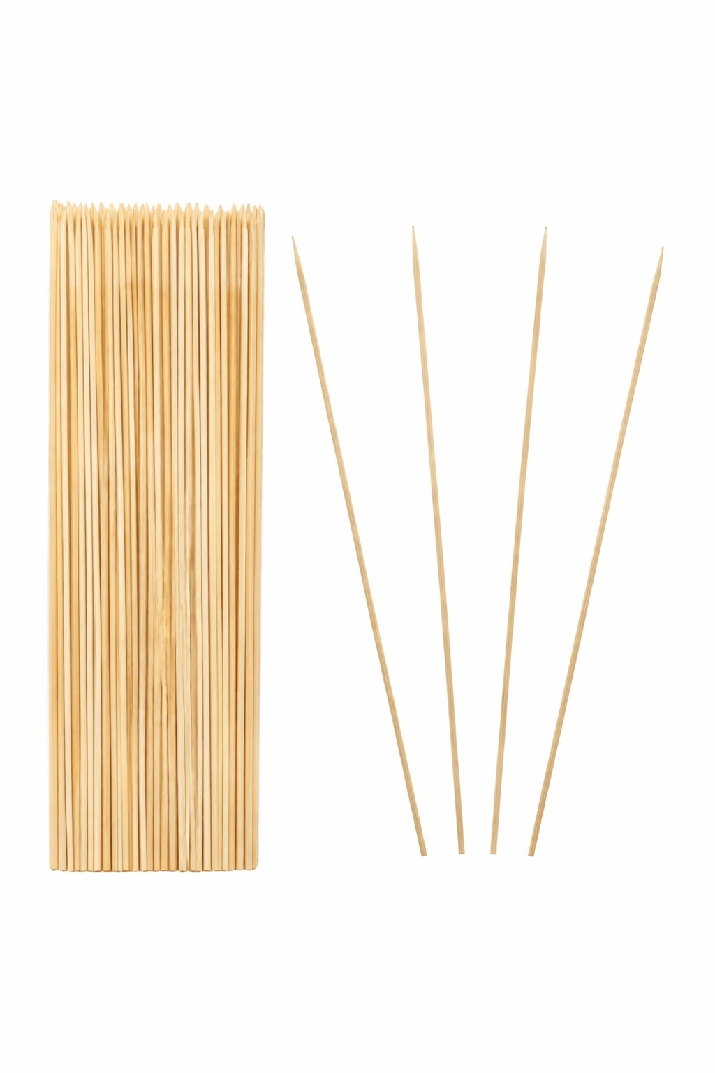 Spice Sustainable BBQ Skewers 100pcs ECO Round Skewers BBQ Kebab Meat Satay Stick Bamboo Wooden Catering 30cm