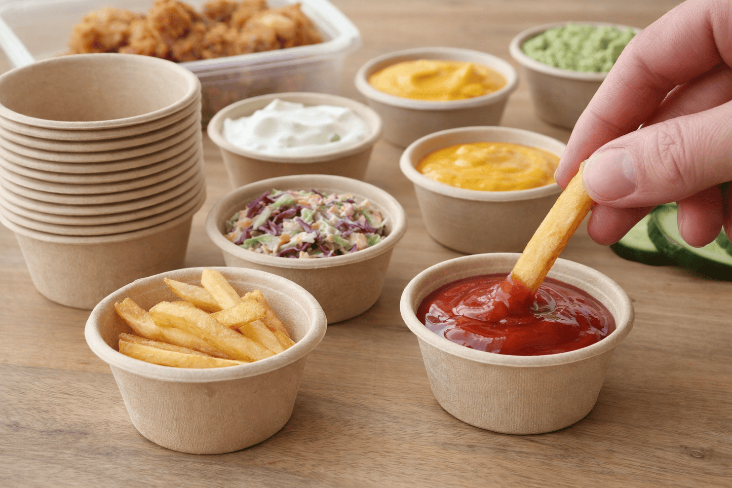 Spice Sustainable Mini Bowls 20pcs 55ml Eco Biodegradable Catering Mini Bowls Party Picnic Lunch Bag Kitchen