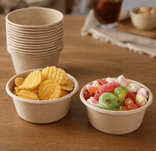 Spice Sustainable Mini Bowls 20pcs 55ml Eco Biodegradable Catering Mini Bowls Party Picnic Lunch Bag Kitchen