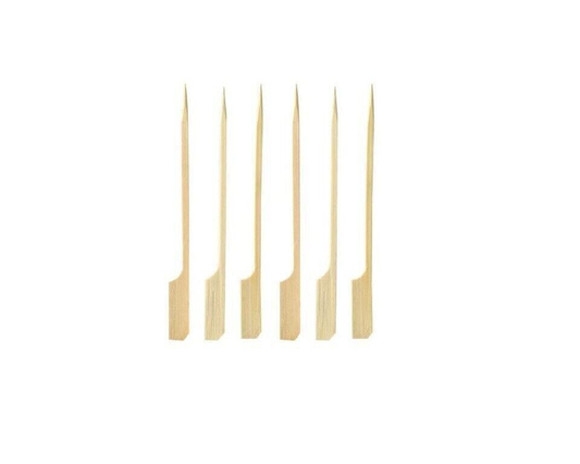 Spice Sustainable Skewers 100pcs ECO Paddle Skewers BBQ Kebab Meat Satay Stick Bamboo Wooden Catering
