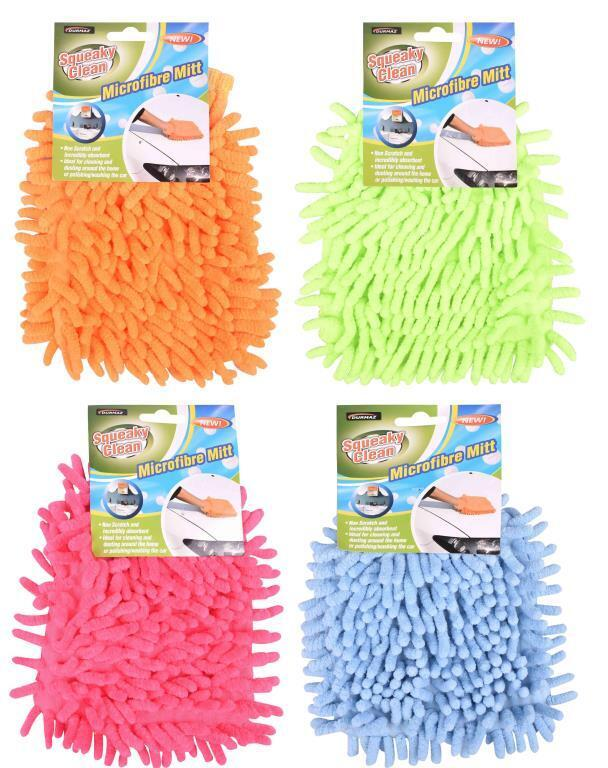 Squeaky Clean Cleaning Gloves Microfiber Cleaning Hand Glove Scratch Car Household Washing Wash Mitt Super