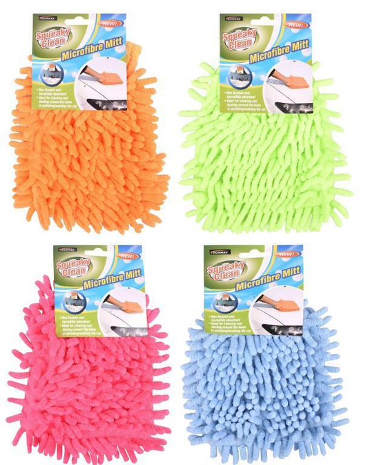 Squeaky Clean Cleaning Gloves Microfiber Cleaning Hand Glove Scratch Car Household Washing Wash Mitt Super