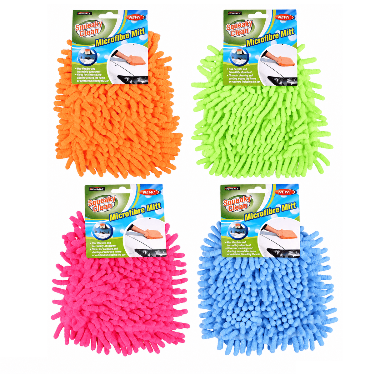 Squeaky Clean Cleaning Gloves Microfiber Cleaning Hand Glove Scratch Car Household Washing Wash Mitt Super