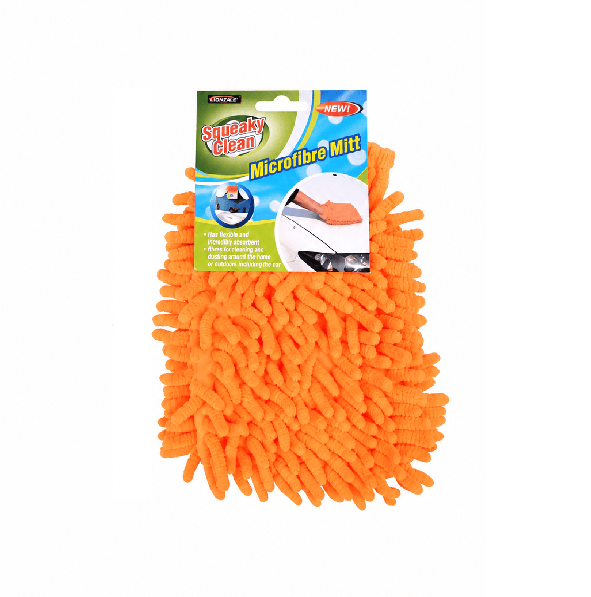 Squeaky Clean Cleaning Gloves Orange Microfiber Cleaning Hand Glove Scratch Car Household Washing Wash Mitt Super