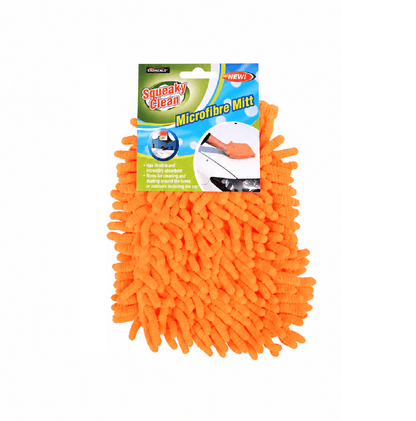 Squeaky Clean Cleaning Gloves Orange Microfiber Cleaning Hand Glove Scratch Car Household Washing Wash Mitt Super