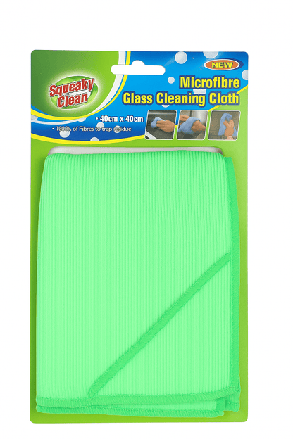 Squeaky clean Green Premium Microfibre Cleaning Cloth Kitchen Glass Car Window Dish Washing Towel