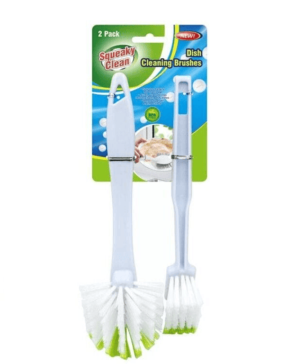 Squeaky Clean Hair Brush Green 2 X Dish Scrubbing Brush Long Handle Kitchen Pot Scrubber Washing Cleaning Tool