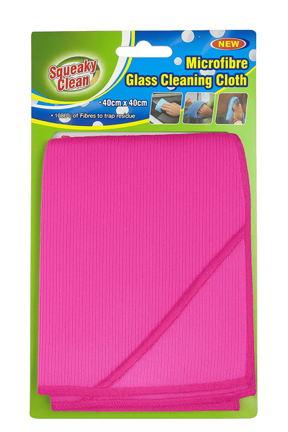 Squeaky clean Pink Premium Microfibre Cleaning Cloth Kitchen Glass Car Window Dish Washing Towel
