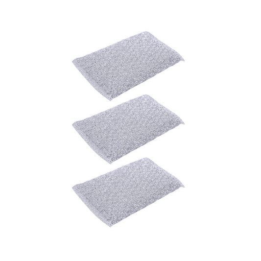 Squeaky Clean Sponge 3pcs Squeaky Clean Silver Cleaning Scrubber Scourer Sponges Scrub Pots Pans Sink