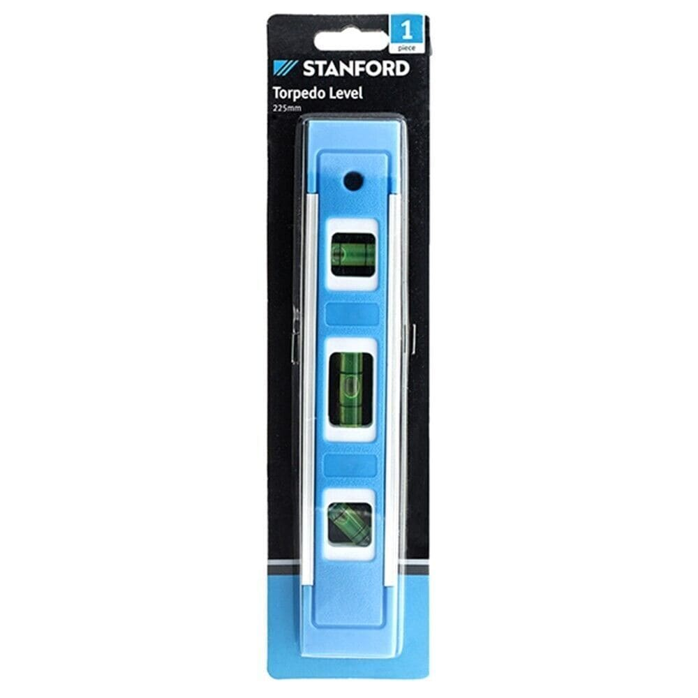 Standford Torpedo Level 225mm Torpedo Spirit Level Magnetic Ruler Stable Measure Tool 45 degree