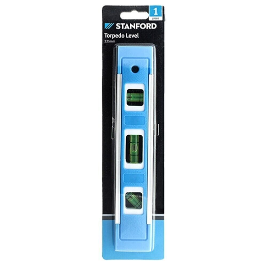 Standford Torpedo Level 225mm Torpedo Spirit Level Magnetic Ruler Stable Measure Tool 45 degree