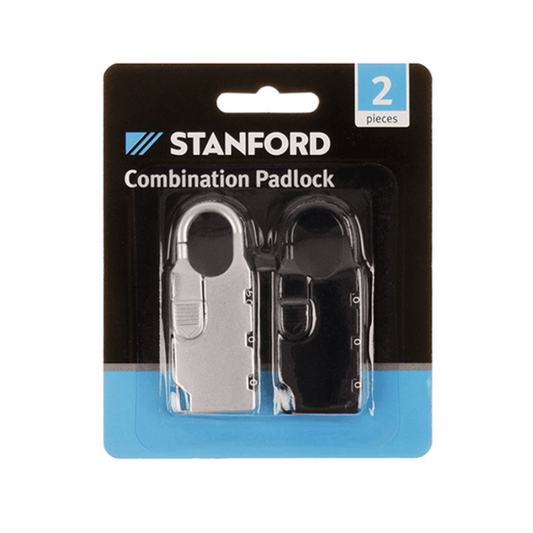 Stanford 2pcs Black Silver Reset Code Combination Padlock Luggage Travel Bags Lockers