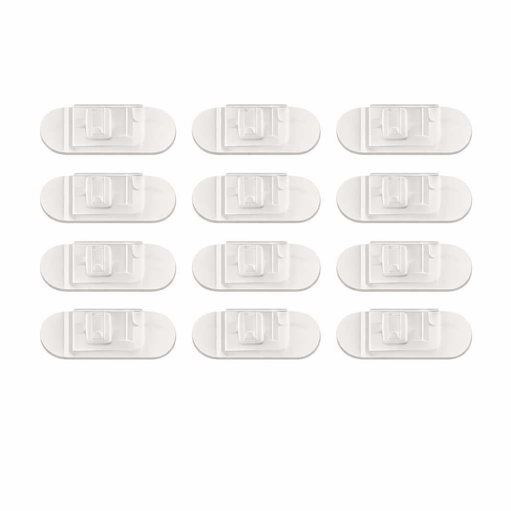 Stanford Home & Garden > DIY > Kitchen & Bathroom DIY 12x Removable Adhesive Hooks Wire Clips Cable Line Cord Holder Organizer 17x15mm