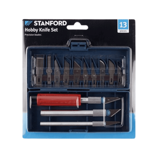 Stanford Knife set 13Pcs Craft Hobby Knife Set Precision Blades to Cut Trim Chisel Carve with Case