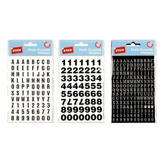 Stick Stickers Alphabet Number Stickers Uppercase Symbols Letters Craft School Peel