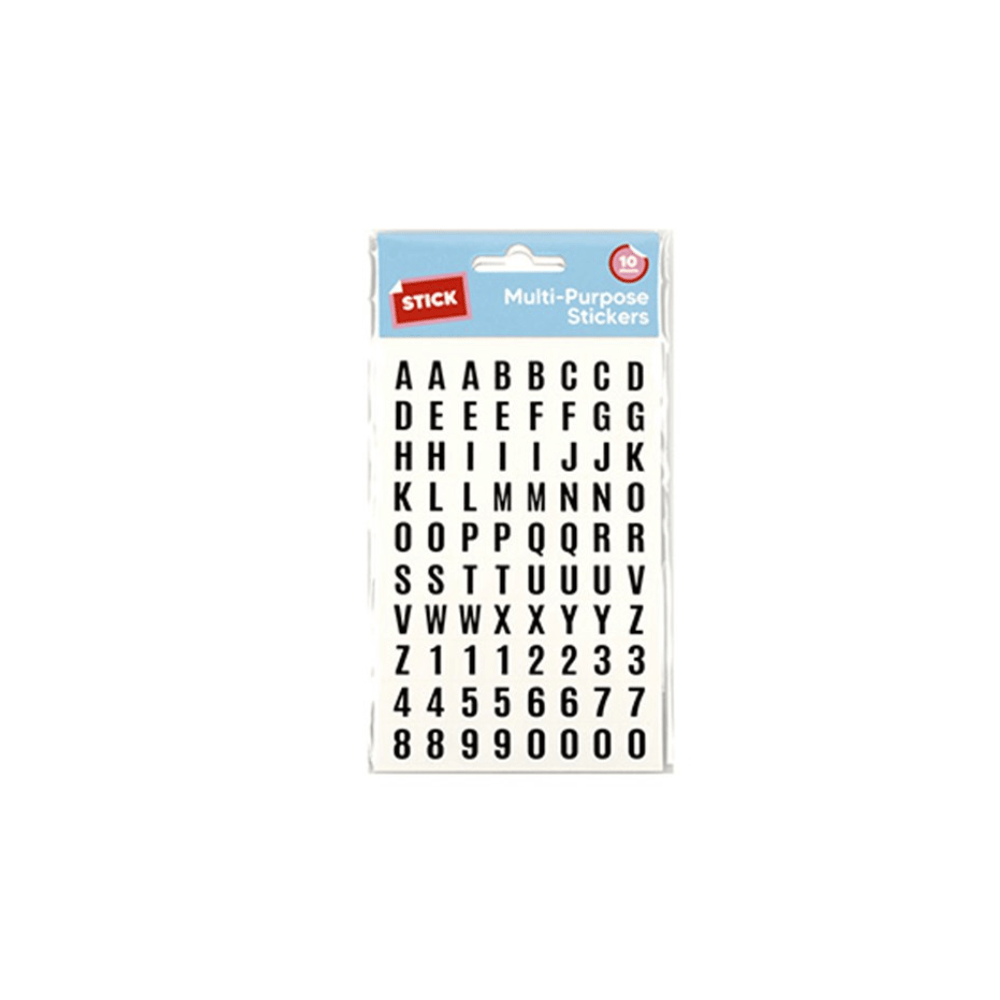 Stick Stickers Alphabet White Alphabet Number Stickers Uppercase Symbols Letters Craft School Peel