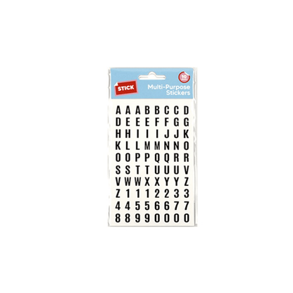 Stick Stickers Alphabet White Alphabet Number Stickers Uppercase Symbols Letters Craft School Peel