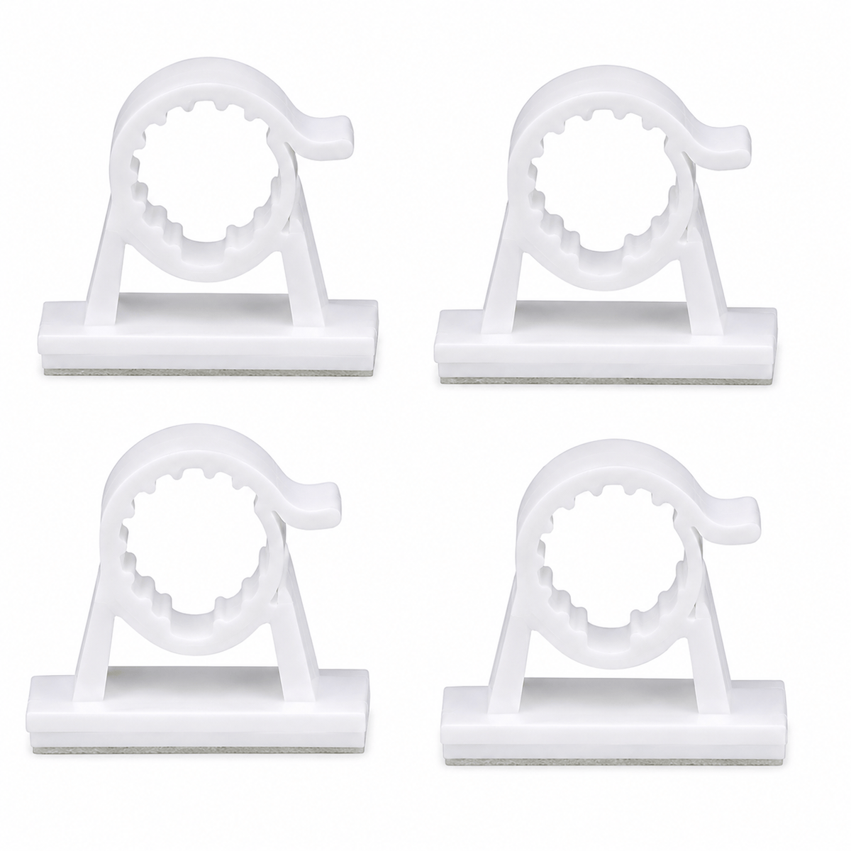 StickFX 4x Cable Clips Removable Clamp Adhesive Cord Management Wire Holder Organizer