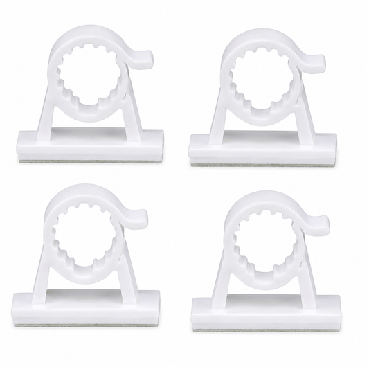 StickFX 4x Cable Clips Removable Clamp Adhesive Cord Management Wire Holder Organizer