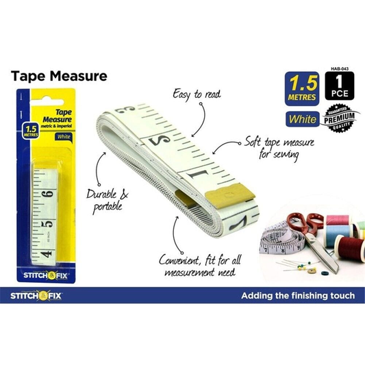 Stitch&Fix Soft Ruler 150CM 1.5M 60" Tape Measure Sewing Tailor Body Measuring Flexible