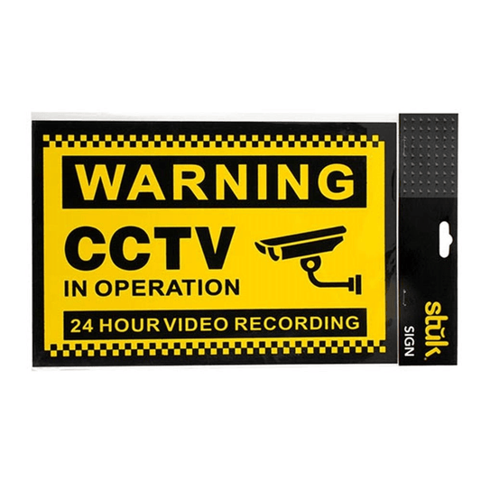Stuck Signage CCTV Sign Sticker Decal Office Warehouse Work Door Home Vinyl