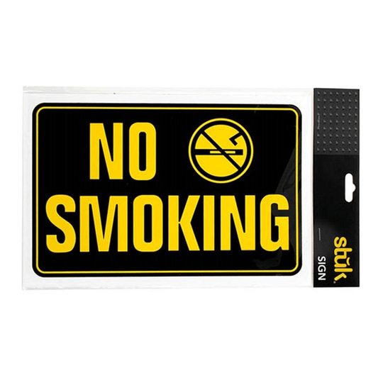 Stuck Signage No Smoking Sign Sticker Decal Office Warehouse Work Door Vinyl