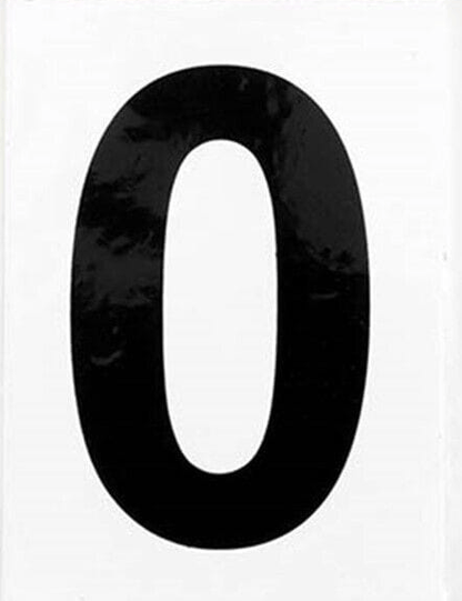 Stuk Decal 0 Number Sticker Self Adhesive House Door Address Letter Box Sign Decal White No