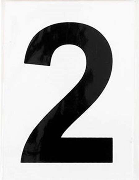 Stuk Decal 2 Number Sticker Self Adhesive House Door Address Letter Box Sign Decal White No