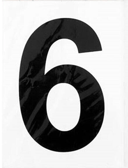 Stuk Decal 6 Number Sticker Self Adhesive House Door Address Letter Box Sign Decal White No