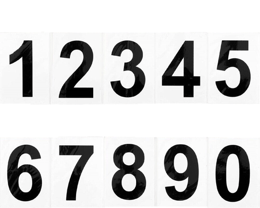 Stuk Decal Number Sticker Self Adhesive House Door Address Letter Box Sign Decal White No
