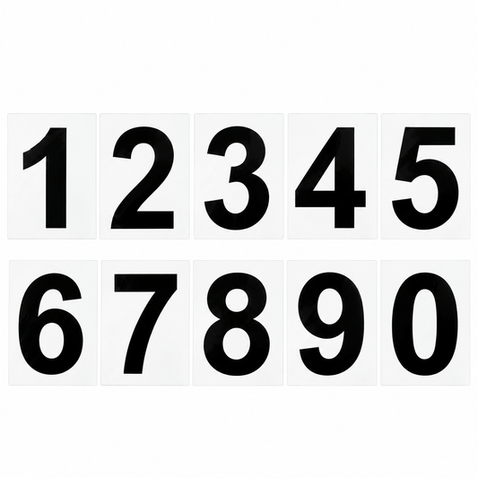 Stuk Decal Number Sticker Self Adhesive House Door Address Letter Box Sign Decal White No