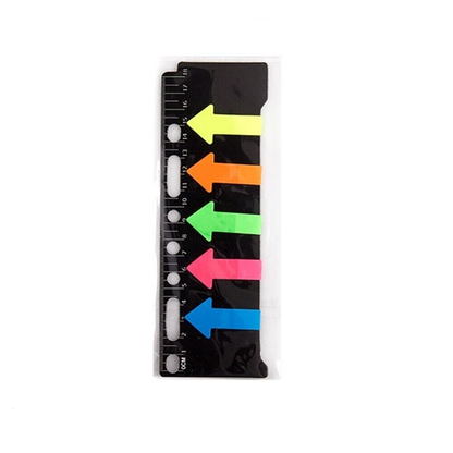 Stuk Sticker labels 100 Sticky Flags Note Pad 5 Colours Arrow Sign Pack of 100