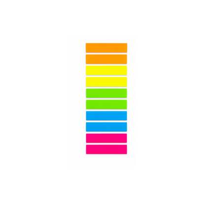 Stuk Sticker labels D2 200x Sticky Flags Note 5 Colours Indexing Filing Office School Home 45x12mm