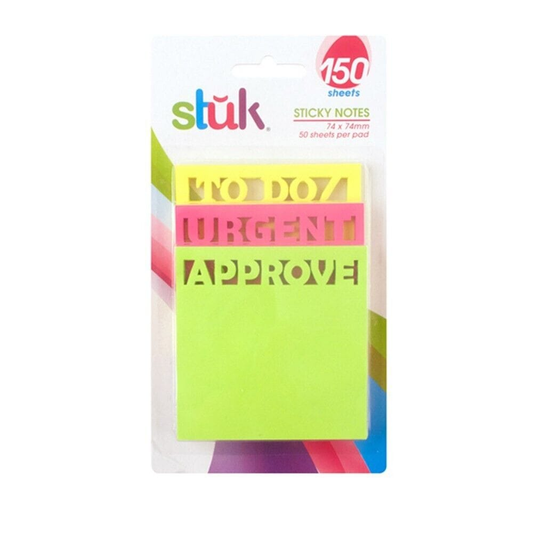Stuk Sticky notes Sticky Notes 150x Page Coloured Sheets Sticky Memo Index Bookmaker Stickers Tabs