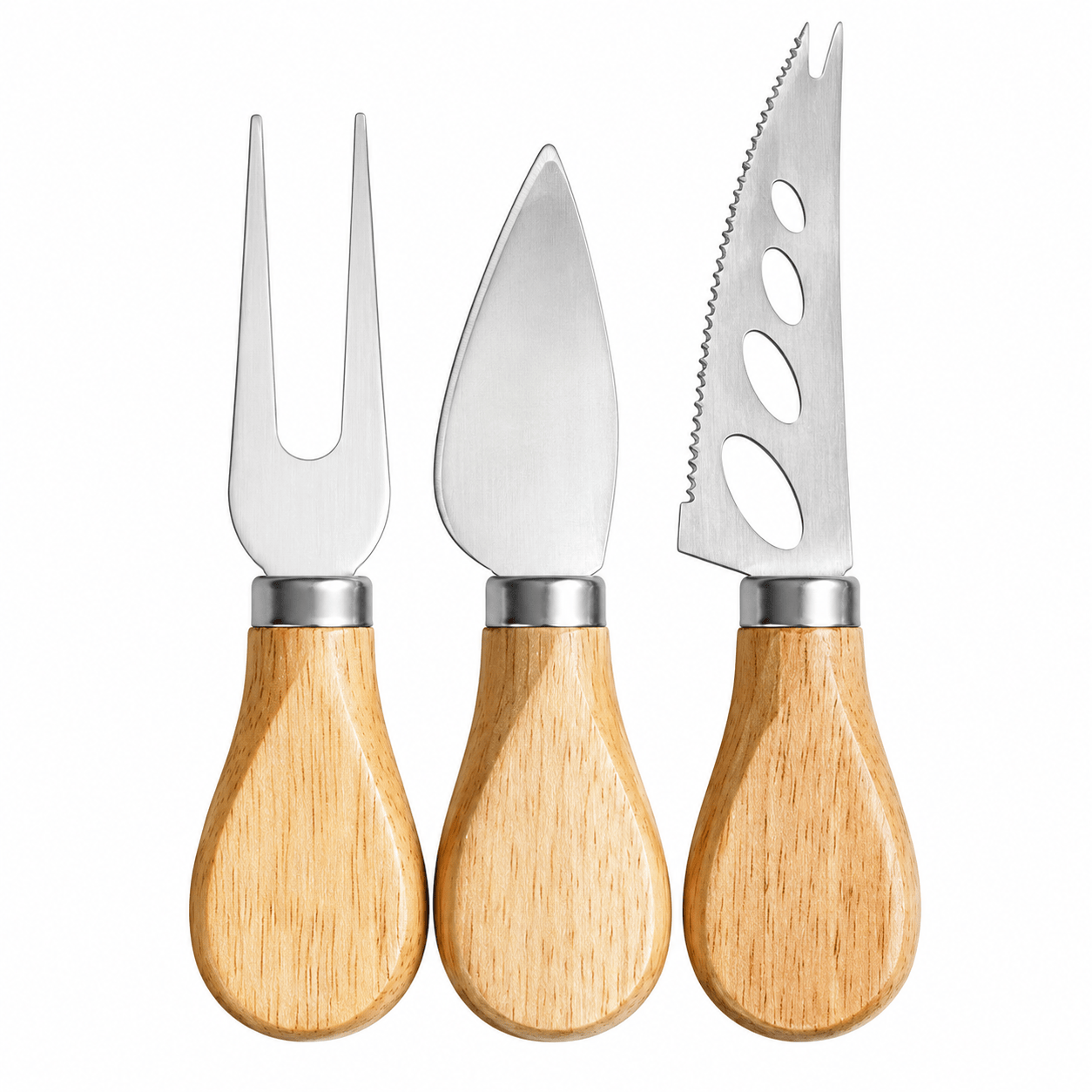 Top Chef Cheese slicer Pk of 3 Cheese Knives Fork Picker Stainless Steel Charcuterie Appetiser Kitchen