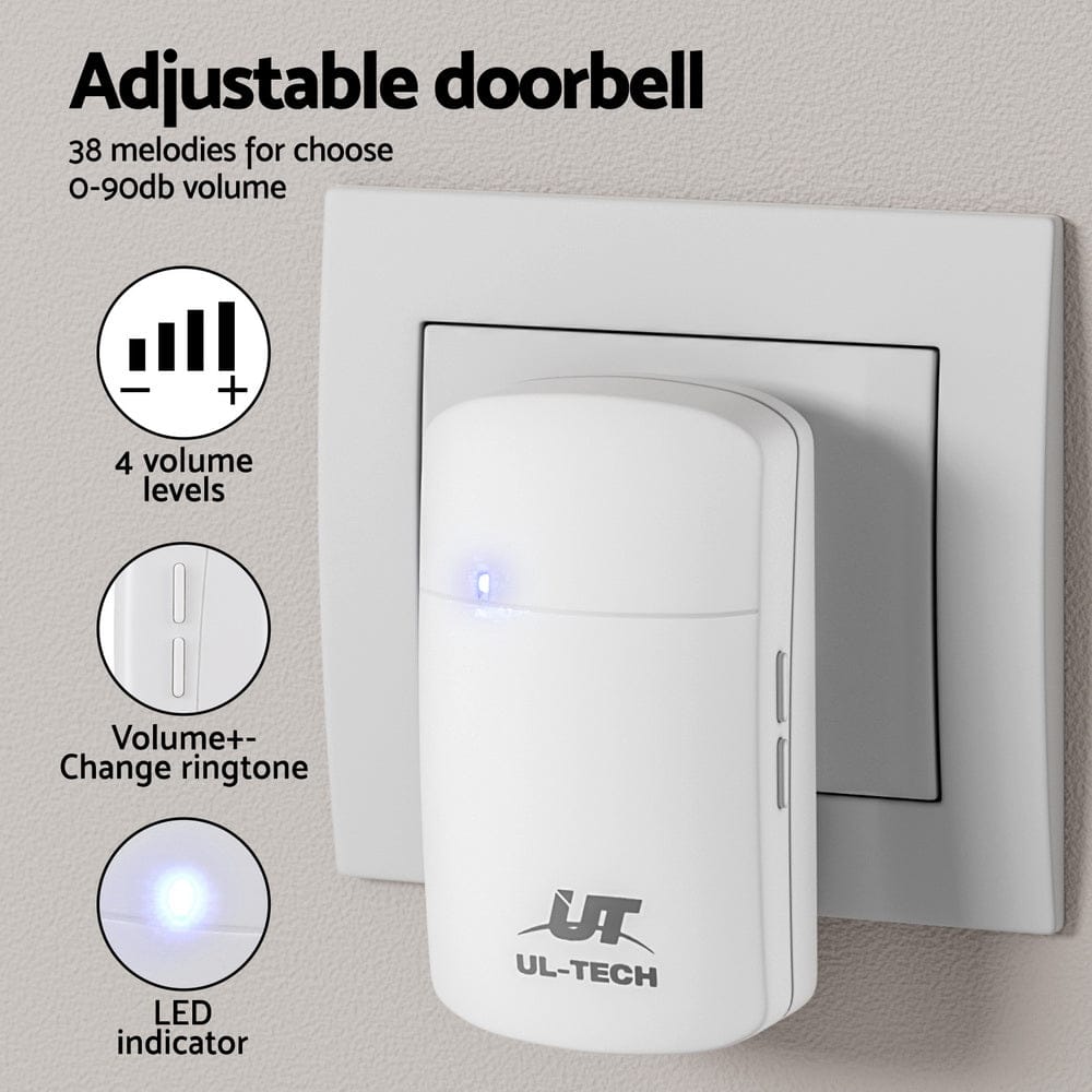UL-Tech Electronics > Business & Home Security > Intercoms & Doorbells UL-tech Wireless Doorbell Plugin Receiver